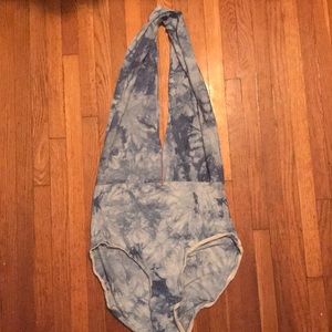 Custom made tie dye halter body suit size m/l